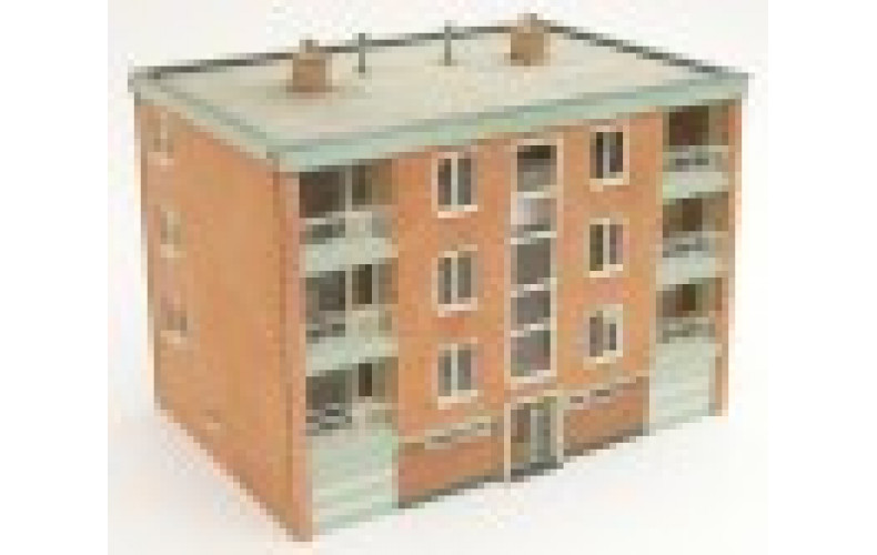 10283 4 Storey Modern Building Facade (HO Scale 1/87th)